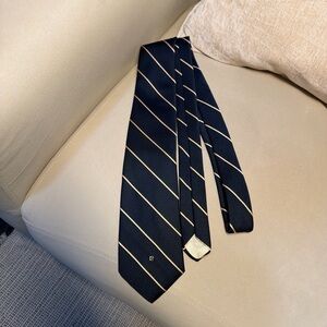 Navy and Cream Stripes Tie